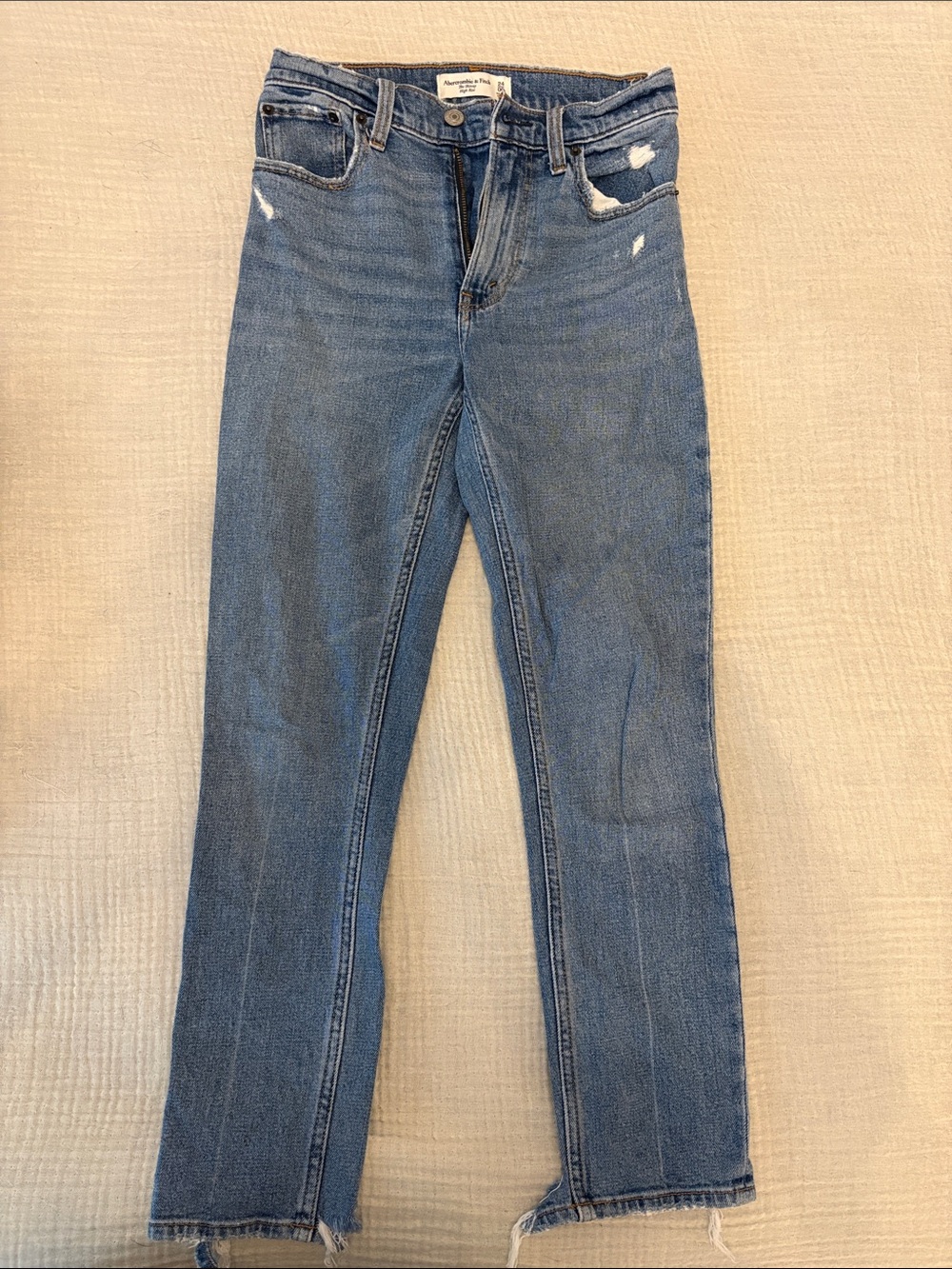 A & F Distressed Skinny High-Rise Jeans